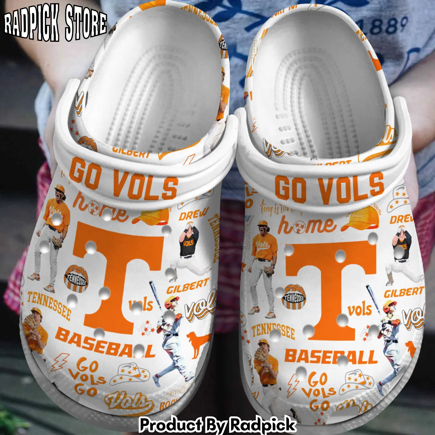 Radpick premium tennessee volunteers ncaa sport clogs shoes comfortable for men women rp6522076